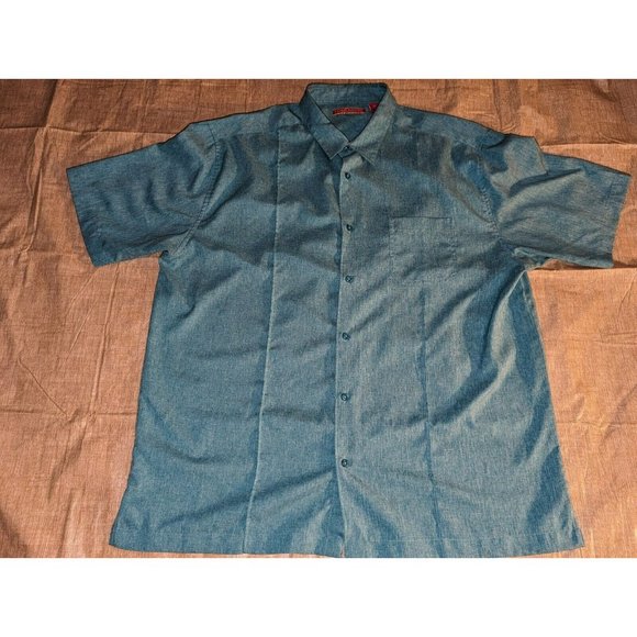 Havanera Other - Havanera Men's Turquoise Short Sleeve Button-up Shirt Size XL Chambray